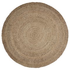 Boutique Jute Jute Area Rug Indoor in Tan/Brown, 4' Round
