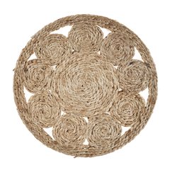 Bordered Braided Jute Placemats, Set of Two
