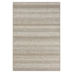 Oslo Modern Striped Brown Indoor Outdoor Area Rug