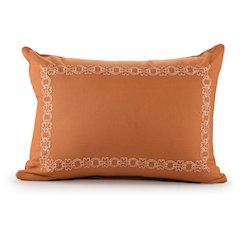 Dainty and Delicate Embroidered Border Throw Pillow