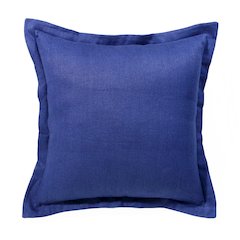Estate Linen Poly Filled Pillow in Blue/Green, 20" x 20"