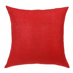 Estate Linen Poly Filled Pillow in Red, 20" x 20"