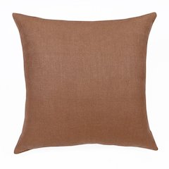 Estate Linen Poly Filled Pillow in Brown, 20" x 20"