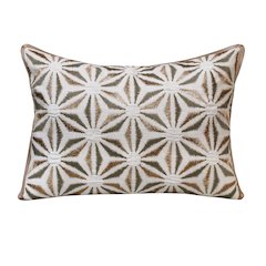 Harlow Cotton Poly Filled Pillow in Gray/Brown, 14" x 20"