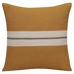 Wilmington Cotton Poly Filled Pillow in Yellow/Gray, 20" x 20"
