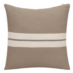 Wilmington Cotton Poly Filled Pillow in Brown/Gray, 20" x 20"