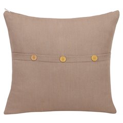 South Hampton Cotton Poly Filled Pillow in Brown, 20" x 20"