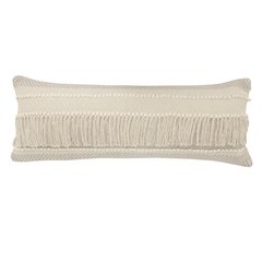 Ox Bay Hand-Woven Tan/Cream Stripe All-Natural Cotton Pillow Cover