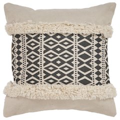 Black Modern Throw Pillow