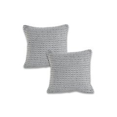 Ox Bay Dark Gray Chevron All-Natural Cotton Square 2 Piece Pillow Cover Set