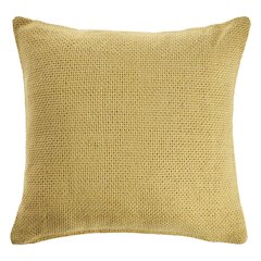 Ox Bay Hand-stitched Yellow Solid All-Natural Cotton  Pillow Cover