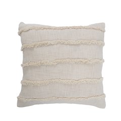 Ox Bay Cream Solid All-Natural Cotton  Pillow Cover
