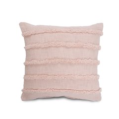 Ox Bay Pink Solid All-Natural Cotton  Pillow Cover