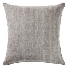 Ox Bay Hand-stitched Gray Solid Cotton Blend Pillow Cover