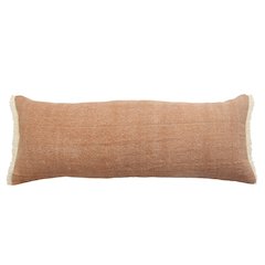 Ox Bay Orange Distressed All-Natural Cotton  Pillow Cover