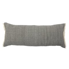 Ox Bay Gray Distressed All-Natural Cotton  Pillow Cover