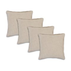 Ox Bay Birch Solid All-Natural Cotton  Square 4 Piece Pillow Cover Set