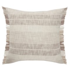 Ox Bay Tan/Cream Stripe All-Natural Cotton Pillow Cover