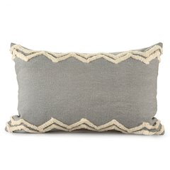 Evette Rios Rory Soft Chevron Bordered Lumbar Throw Pillow