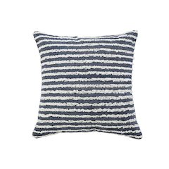 Ox Bay Hand-stitched Blue/White Stripe All-Natural Cotton Pillow Cover