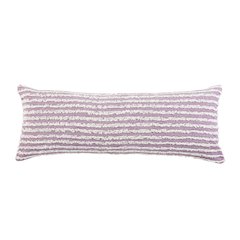 Ox Bay Hand-stitched Purple/White Stripe All-Natural Cotton Pillow Cover