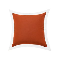 Ox Bay Hand-Woven Brown/White Bordered All-Natural Cotton Pillow Cover