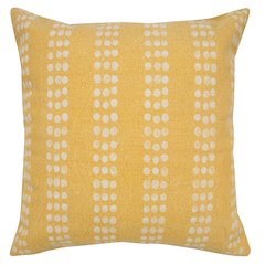 Evette Rios Jubilee Polka Dot Stripe Stonewashed Cotton Throw Pillow, Yellow