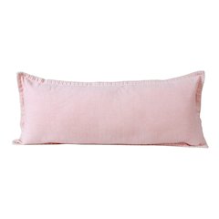 Ox Bay Hand-Woven Pink Solid All-Natural Cotton Pillow Cover