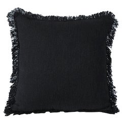 Aspen Cotton Poly Filled Pillow in Black, 20" x 20"