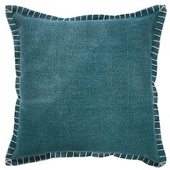 Ox Bay Hand-Woven Green Solid All-Natural Cotton Pillow Cover