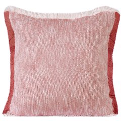 Aspen Cotton Poly Filled Pillow in Red/White, 20" x 20"
