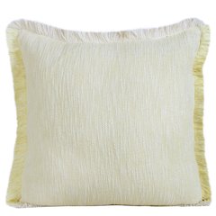 Aspen Cotton Poly Filled Pillow in Yellow/White, 20" x 20"
