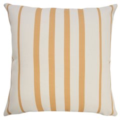 Ox Bay Hand-Woven Yellow/White Stripe Recycled P.E.T Yarn Pillow Cover