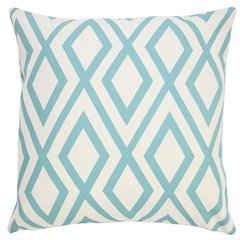 Veranda PET Yarn Poly Filled Pillow in Blue/White, 20" x 20"