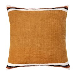 Ox Bay Hand-Woven Orange/White Stripe All-Natural Cotton Pillow Cover