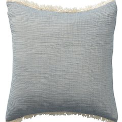 Avery Turkish Cotton Poly Filled Pillow in Blue, 20" x 20"
