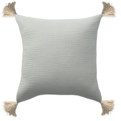 Amari Turkish Cotton Poly Filled Pillow in Gray/Beige, 20" x 20"