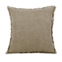 Estate Linen Poly Filled Pillow in Tan/Ivory, 20" x 20"
