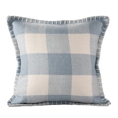 Denver Performance Poly Filled Pillow in Blue/Ivory, 20" x 20"