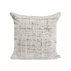 Milano Performance Blend Poly Filled Pillow in Gray/Beige, 20" x 20"