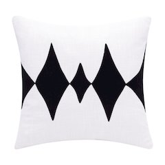 Stacy Garcia Cotton Blend Poly Filled Pillow in Black/White, 20" x 20"