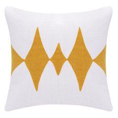 Stacy Garcia Cotton Blend Poly Filled Pillow in Yellow/White, 20" x 20"