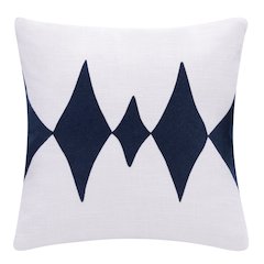 Stacy Garcia Cotton Blend Poly Filled Pillow in Blue/White, 20" x 20"