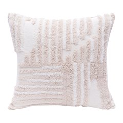 Stacy Garcia Cotton Poly Filled Pillow in Cream/White, 22" x 22"
