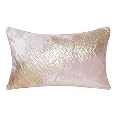 Cosmopolitan Performance Poly Filled Pillow in Gold/Pink, 16" x 24"