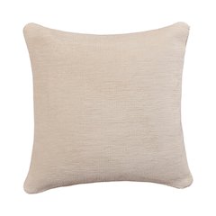 Yakar Chenille Poly Filled Pillow in Ivory, 20" x 20"