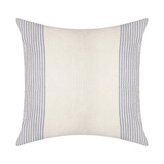 Siya Cotton Poly Filled Pillow in Blue/Ivory, 22" x 22"
