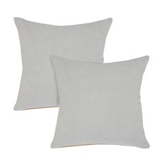 Sundaze Cotton Pillow Set of 2 in Gray, 20" x 20"