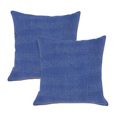 Sundaze Cotton Pillow Set of 2 in Blue, 20" x 20"