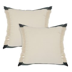 Elevate Cotton Pillow Set of 2 in Green, 20" x 20"